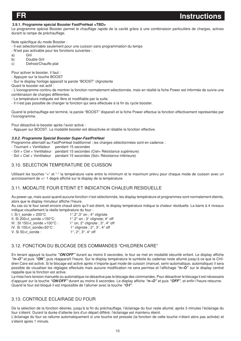 Instructions fr | Bompani BO243EA/E User Manual | Page 46 / 72
