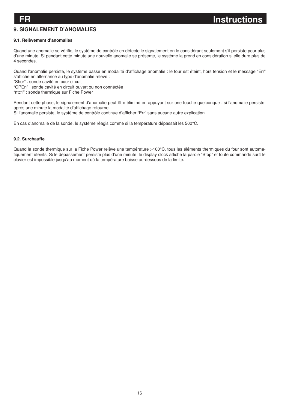 Instructions fr | Bompani BO243EA/E User Manual | Page 52 / 72
