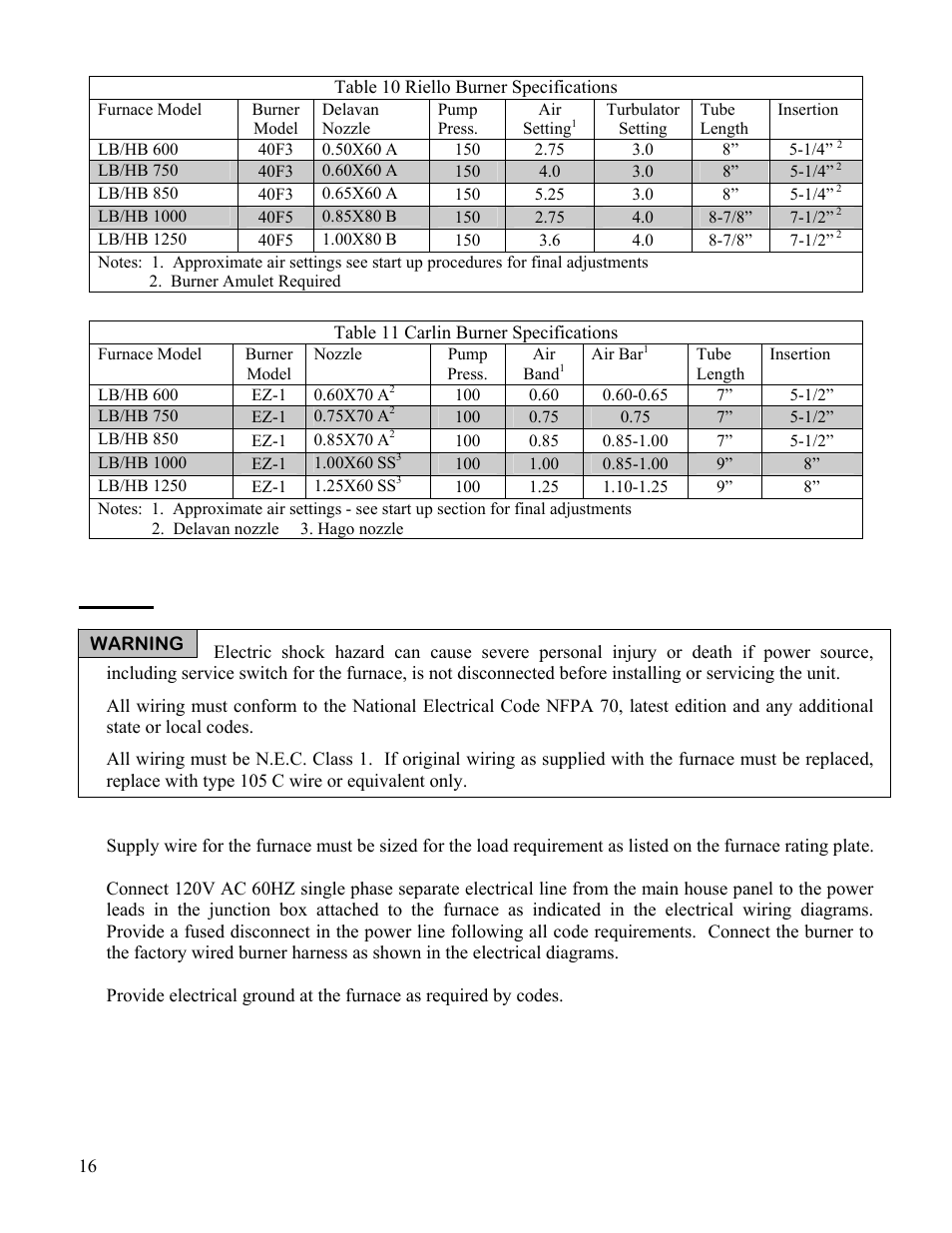 Wiring | Boyertown Regal Oil Fired Furnace Variable Speed 2 Stage ECM Motor User Manual | Page 16 / 32