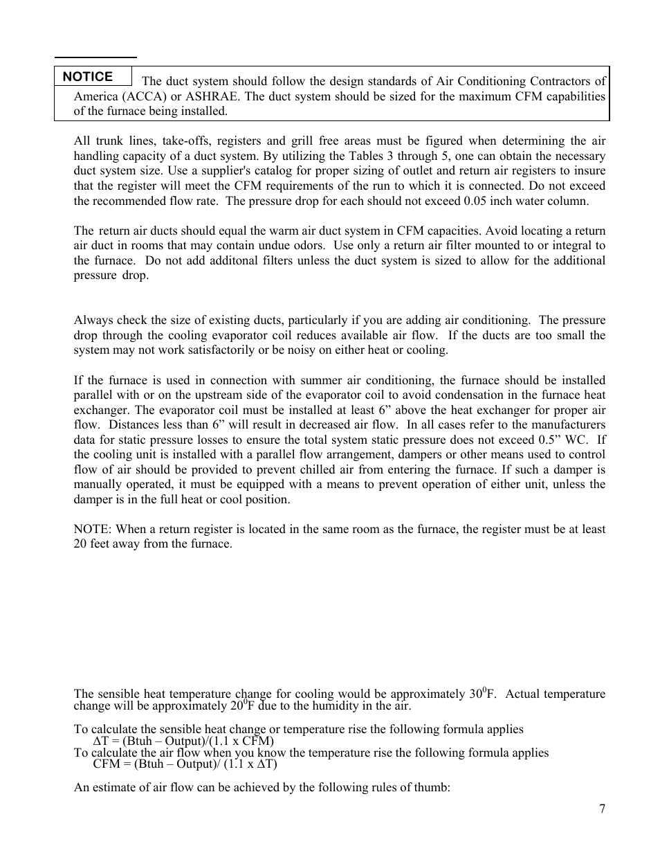 Duct work | Boyertown Regal Oil Fired Furnace Variable Speed 2 Stage ECM Motor User Manual | Page 7 / 32
