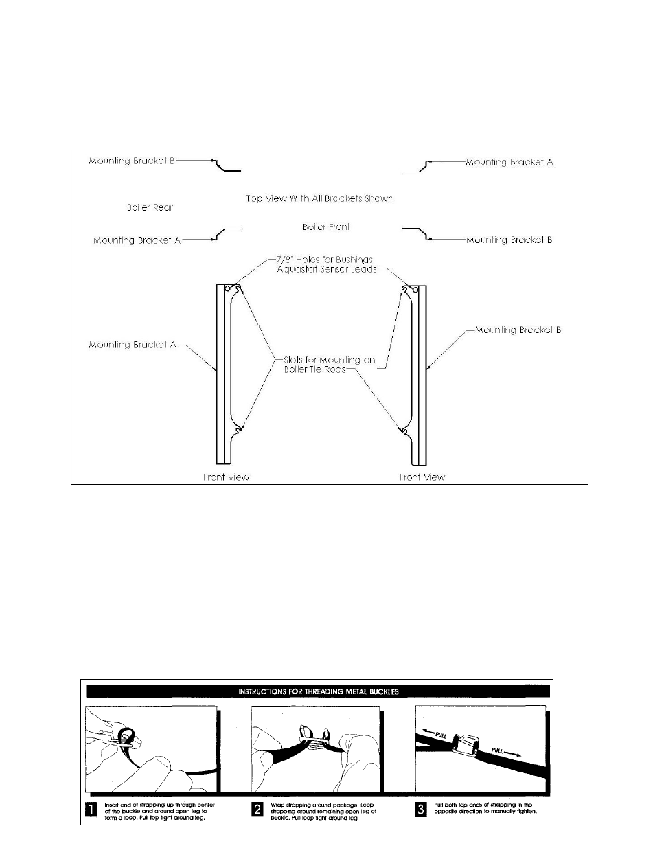 Mounting bracket installation, Insulation installation | Boyertown Solaia CSL6230 - CSL12590 Cast Iron Boiler User Manual | Page 11 / 28