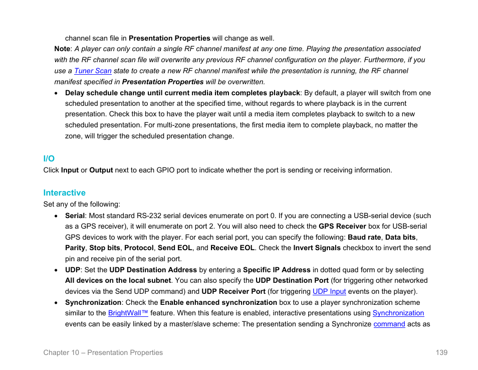 Interactive | BrightSign BrightAuthor User Guide v.4.1.1 User Manual | Page 147 / 190