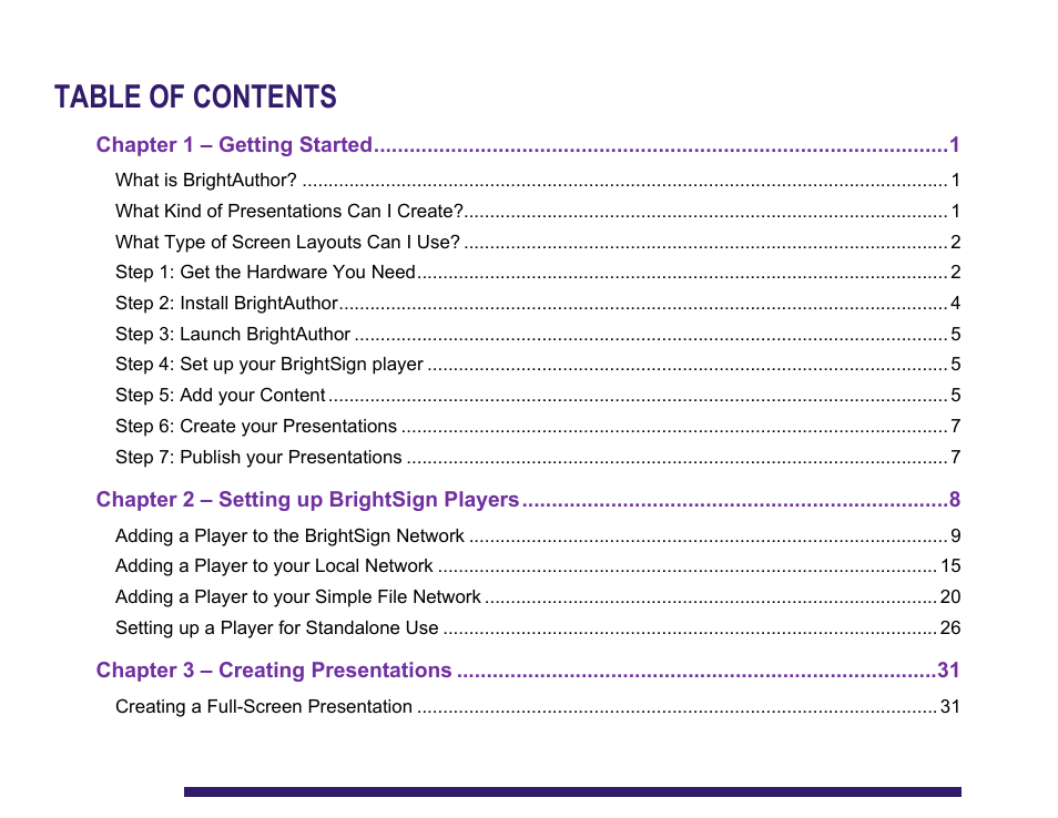 BrightSign BrightAuthor User Guide v.4.1.1 User Manual | Page 2 / 190