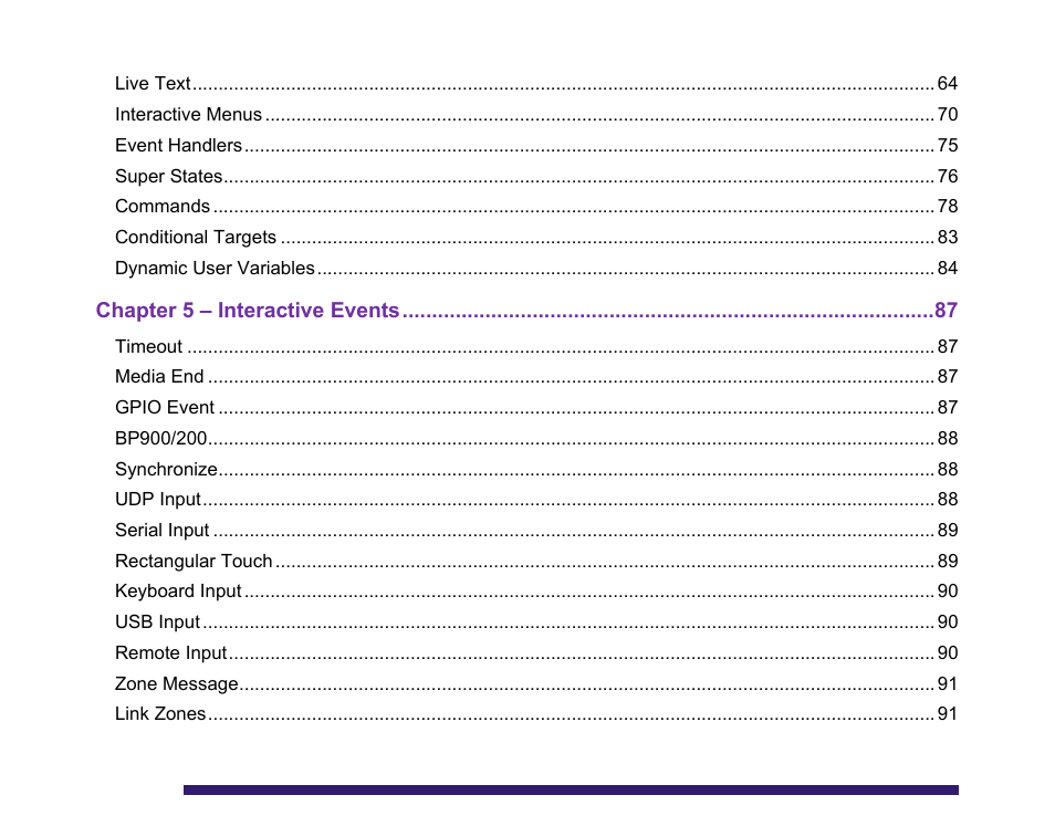 Chapter 5 – interactive events | BrightSign BrightAuthor User Guide v.4.1.1 User Manual | Page 4 / 190