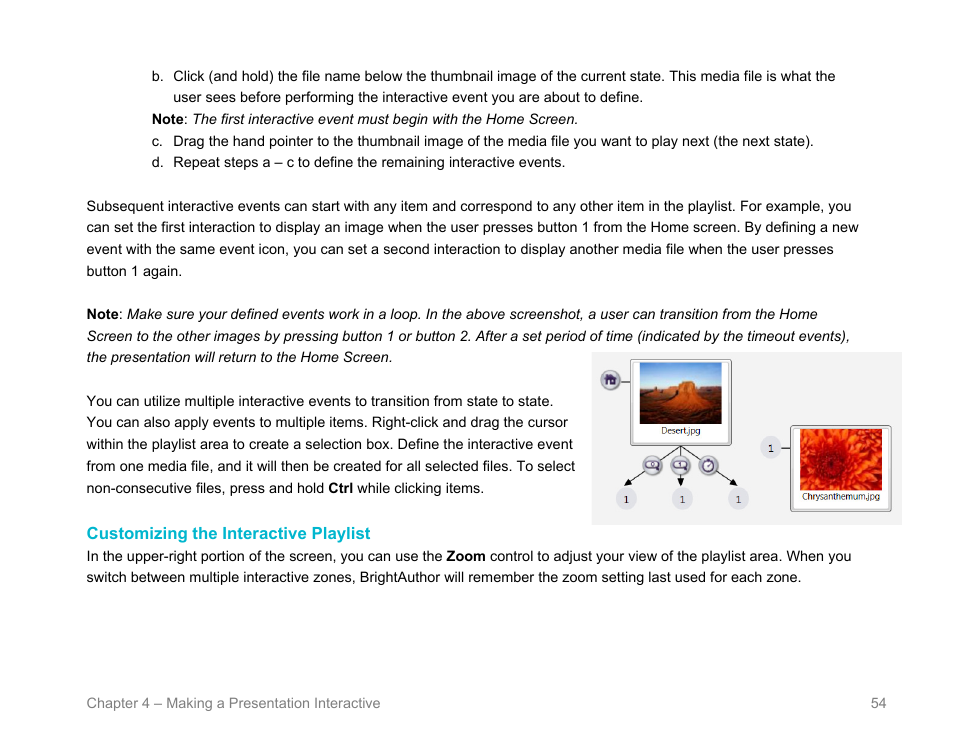 Customizing the interactive playlist | BrightSign BrightAuthor User Guide v.4.1.1 User Manual | Page 62 / 190