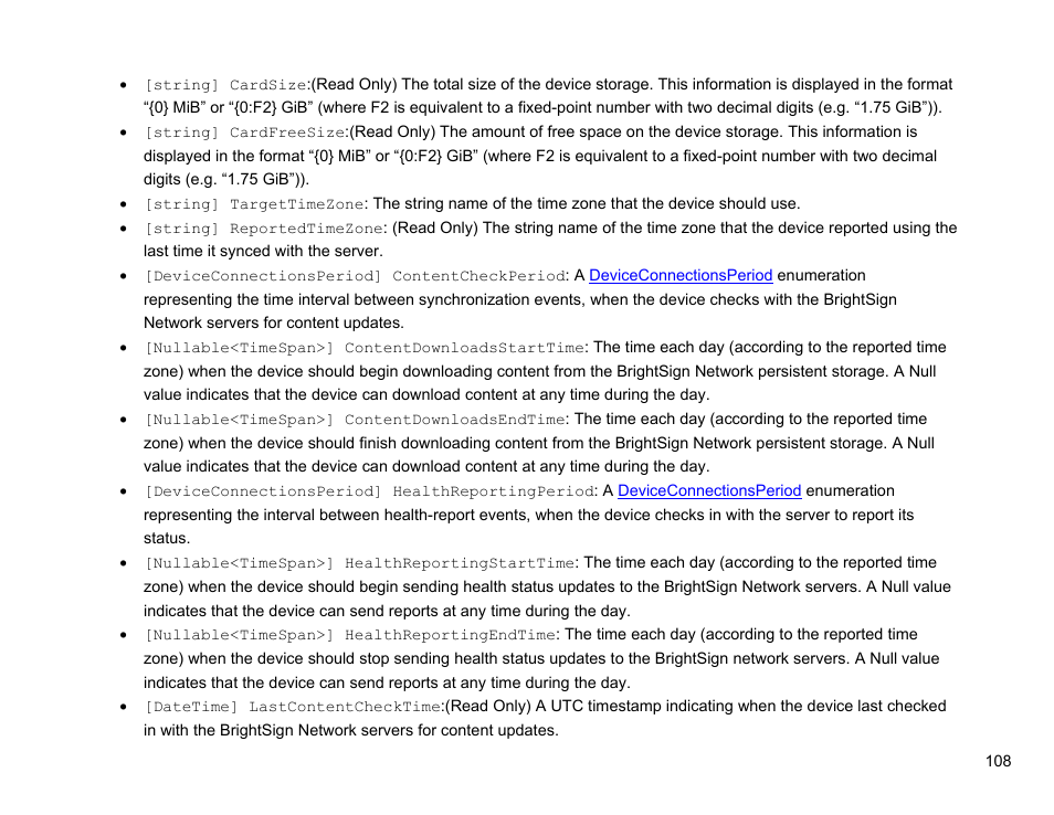 BrightSign Network Web API Reference Manual v.3.8 User Manual | Page 120 / 138