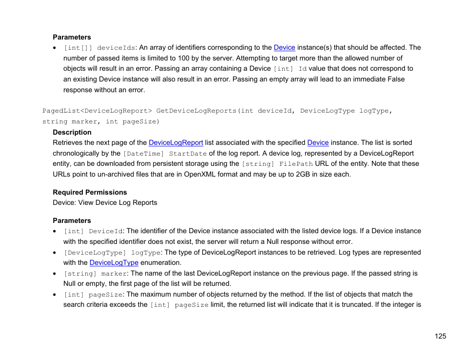 Bool deletedevices(int[] deviceids) | BrightSign Network Web API Reference Manual v.3.8 User Manual | Page 137 / 138