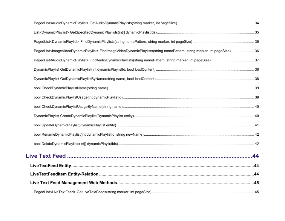Live text feed | BrightSign Network Web API Reference Manual v.3.8 User Manual | Page 5 / 138