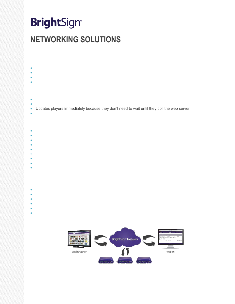 BrightSign Networking Solutions v.3.4 User Manual | 2 pages