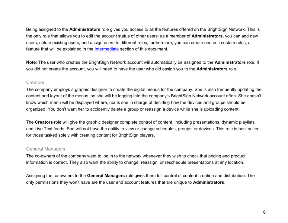 BrightSign Network WebUI Permissions User Guide v.1.0 User Manual | Page 8 / 15