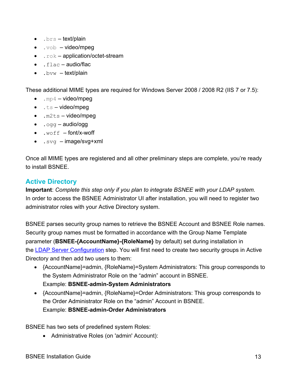 Active directory | BrightSign BSNEE Installation Guide v.4.0 User Manual | Page 16 / 30