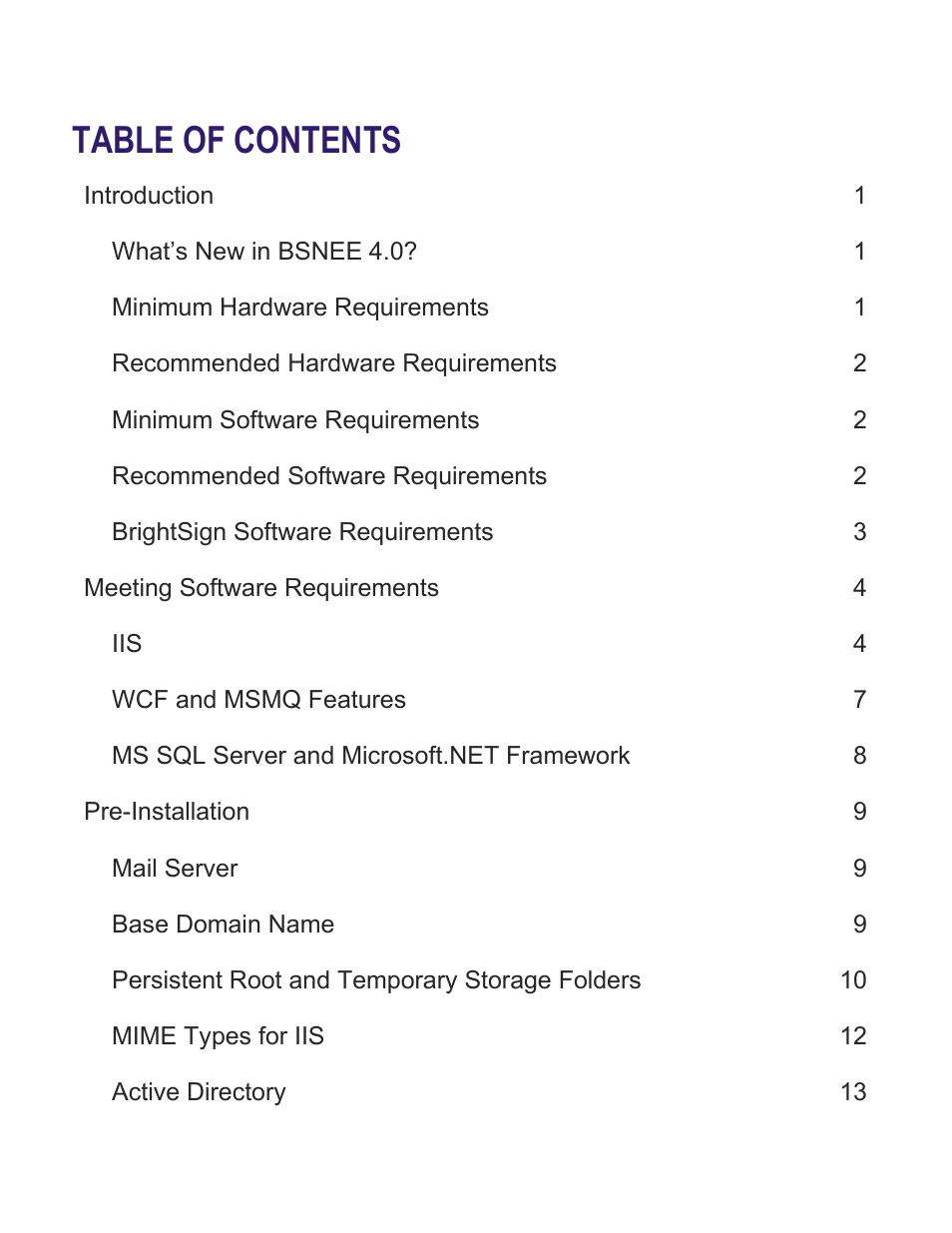 BrightSign BSNEE Installation Guide v.4.0 User Manual | Page 2 / 30