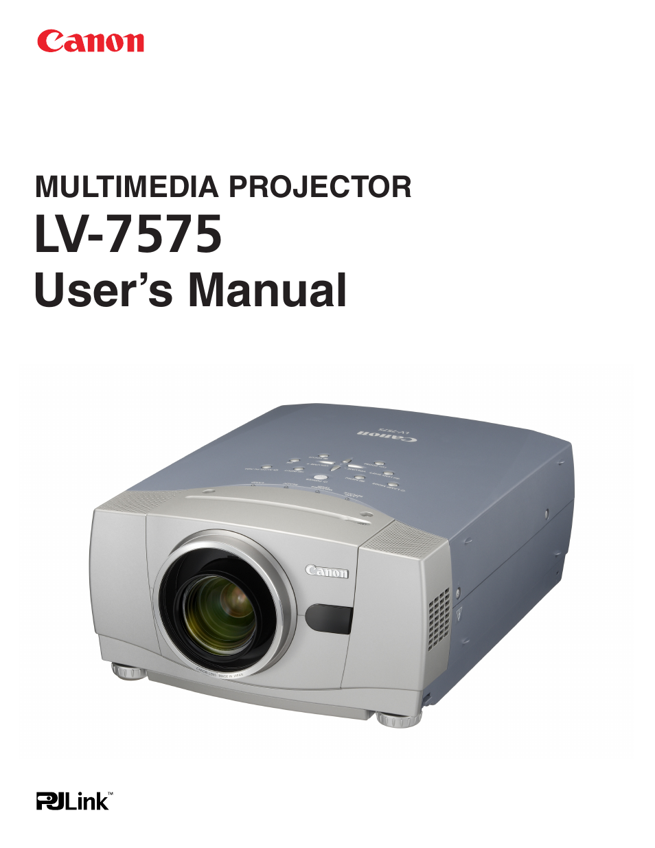 Canon LV-7575 User Manual | 63 pages