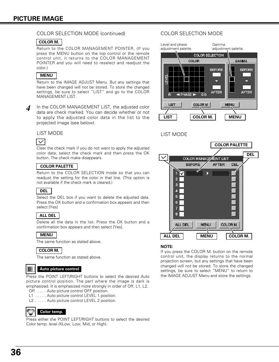 Picture image | Canon LV-7575 User Manual | Page 36 / 63