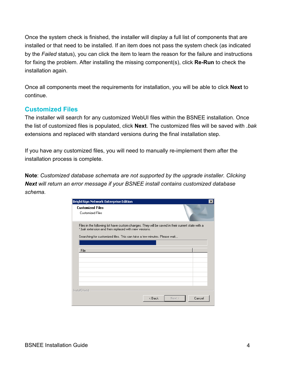 Customized files | BrightSign BSNEE Upgrade Guide v.3.9 User Manual | Page 6 / 10