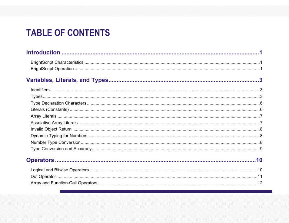 BrightSign BrightScript 3.0 Reference Manual User Manual | Page 2 / 75