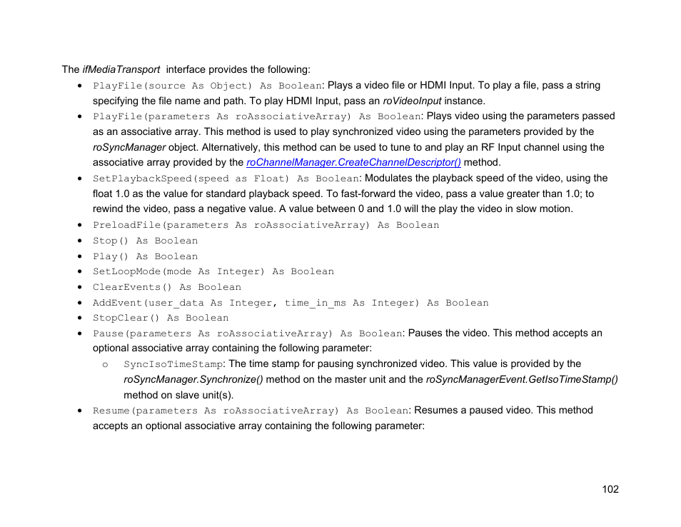 Ifmediatransport | BrightSign Object Reference Manual (FW 5.1) User Manual | Page 110 / 341