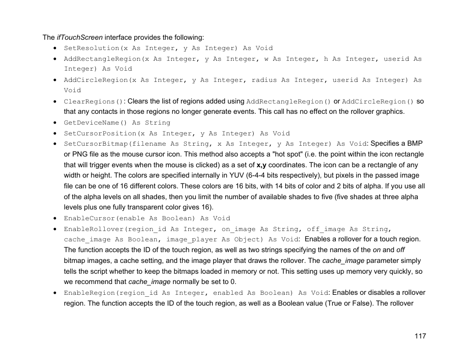 Iftouchscreen | BrightSign Object Reference Manual (FW 5.1) User Manual | Page 125 / 341
