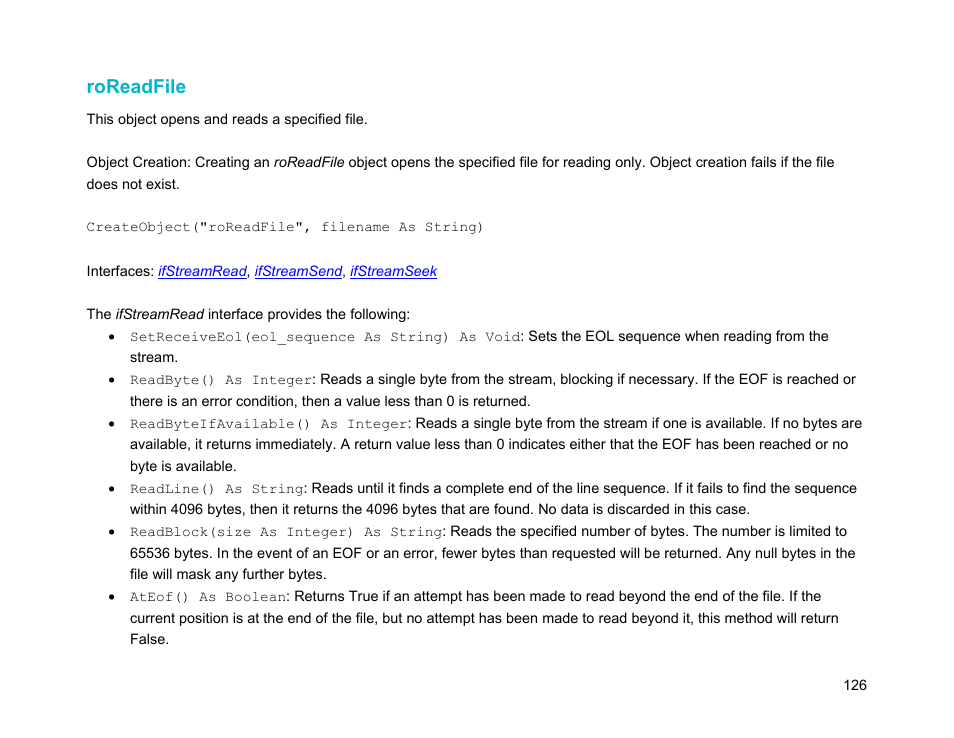 Roreadfile | BrightSign Object Reference Manual (FW 5.1) User Manual | Page 134 / 341