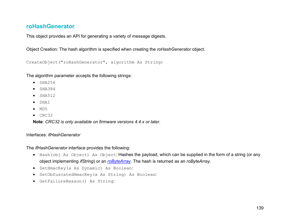 Rohashgenerator | BrightSign Object Reference Manual (FW 5.1) User Manual | Page 147 / 341