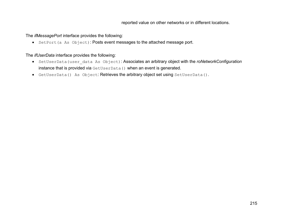 Ifmessageport, Ifuserdata | BrightSign Object Reference Manual (FW 5.1) User Manual | Page 223 / 341