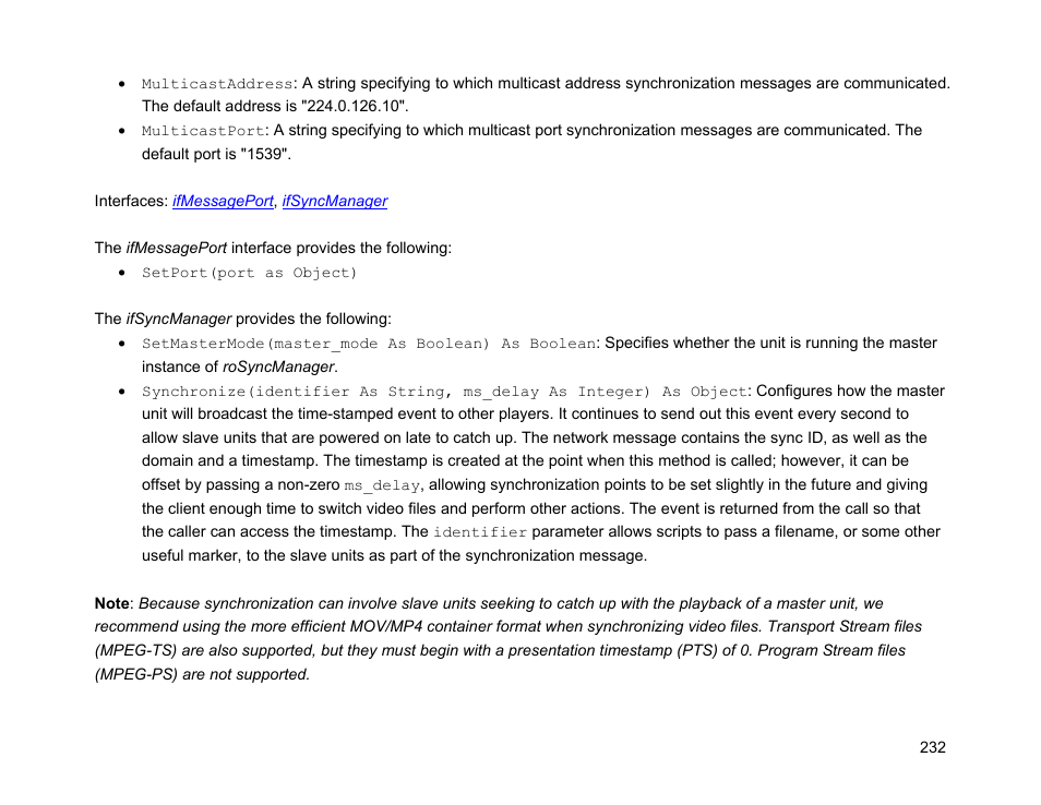 BrightSign Object Reference Manual (FW 5.1) User Manual | Page 240 / 341