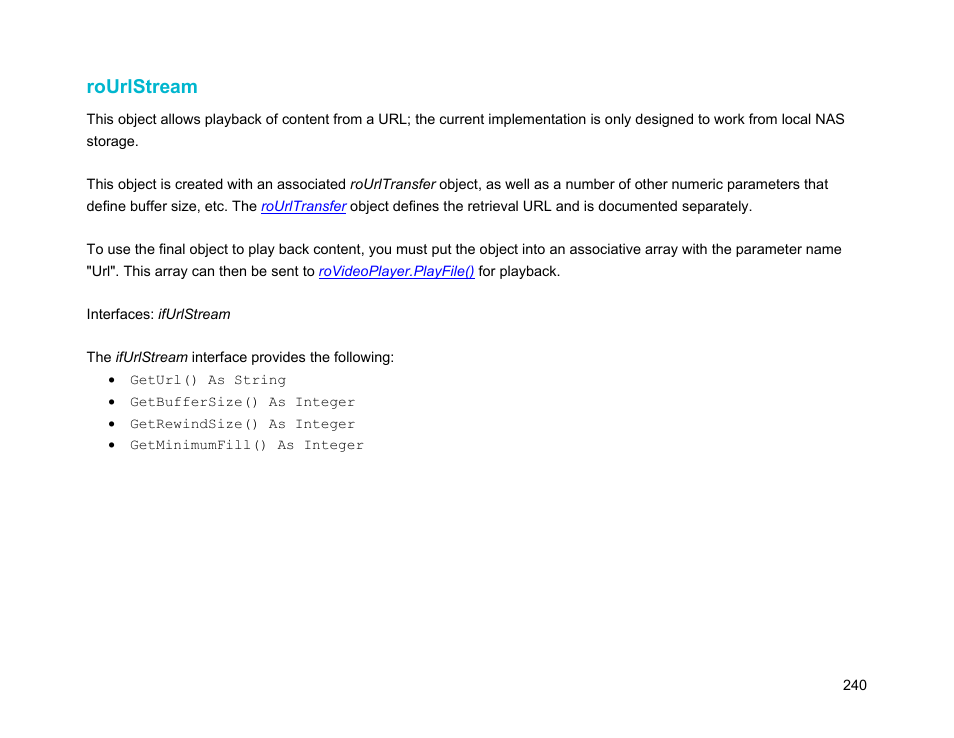 Rourlstream | BrightSign Object Reference Manual (FW 5.1) User Manual | Page 248 / 341