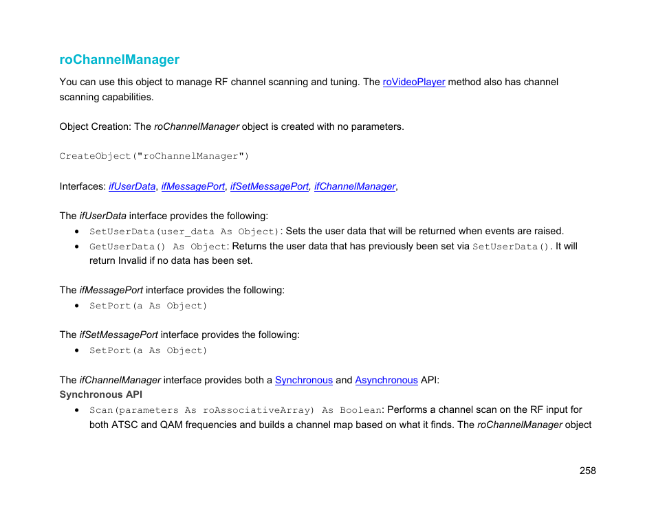Rochannelmanager | BrightSign Object Reference Manual (FW 5.1) User Manual | Page 266 / 341