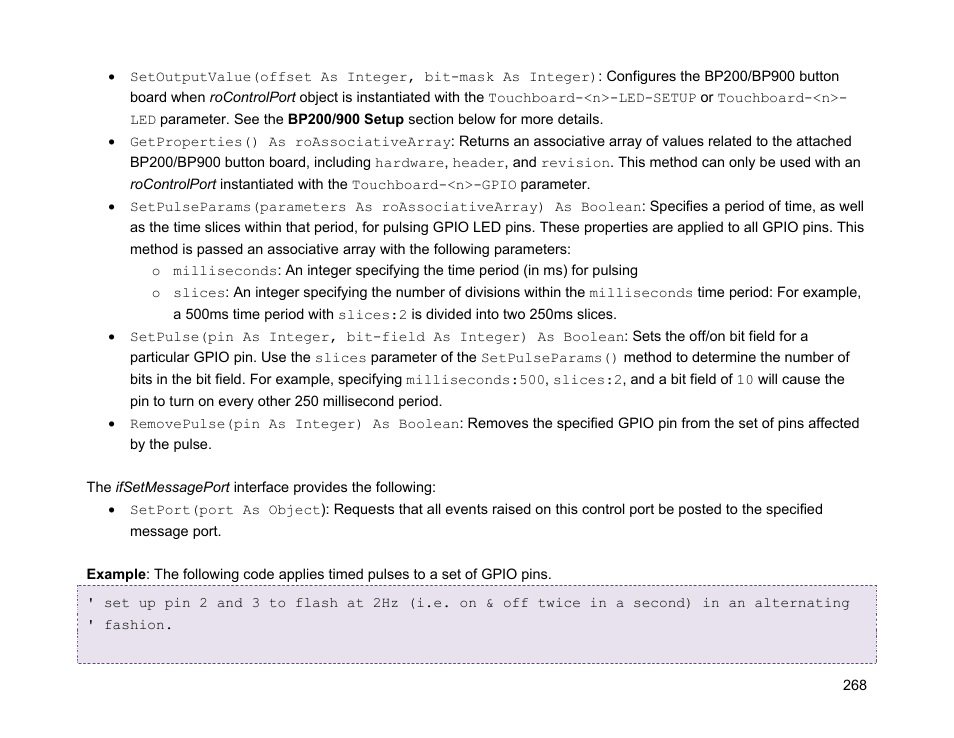 Ifsetmessageport | BrightSign Object Reference Manual (FW 5.1) User Manual | Page 276 / 341