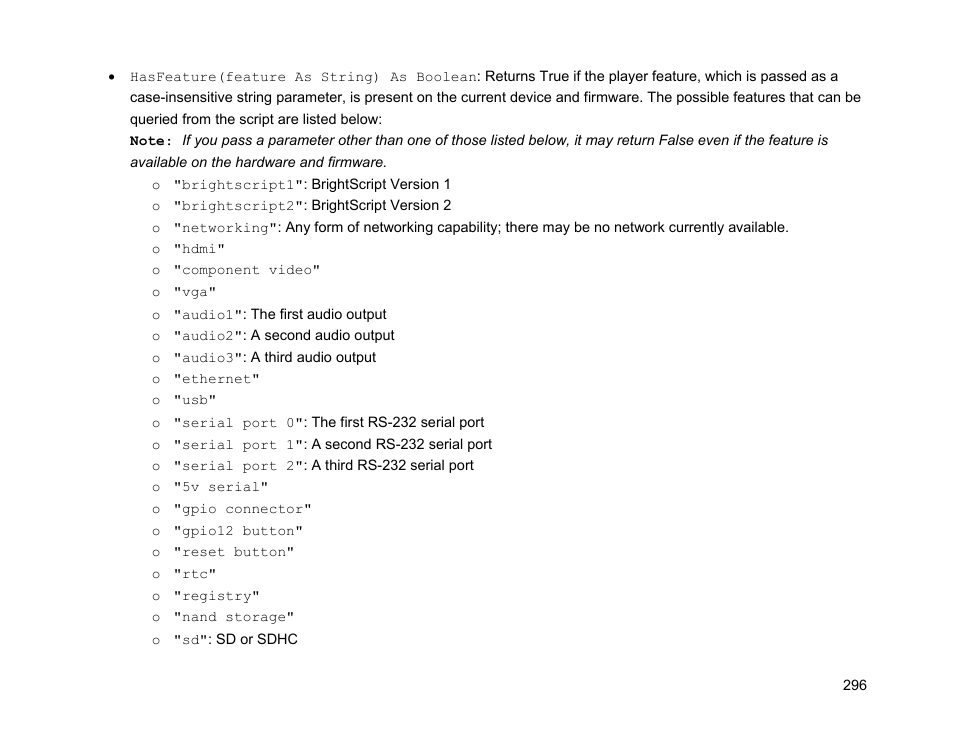 BrightSign Object Reference Manual (FW 5.1) User Manual | Page 304 / 341