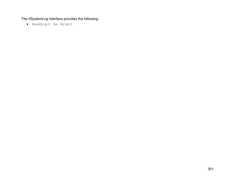 Ifsystemlog | BrightSign Object Reference Manual (FW 5.1) User Manual | Page 309 / 341