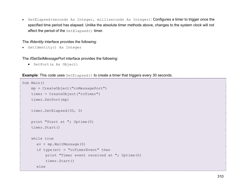 Ifidentity, Ifsetmessageport | BrightSign Object Reference Manual (FW 5.1) User Manual | Page 318 / 341