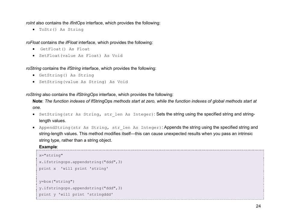 Ifintops, Iffloat, Ifstring | Ifstringops | BrightSign Object Reference Manual (FW 5.1) User Manual | Page 32 / 341