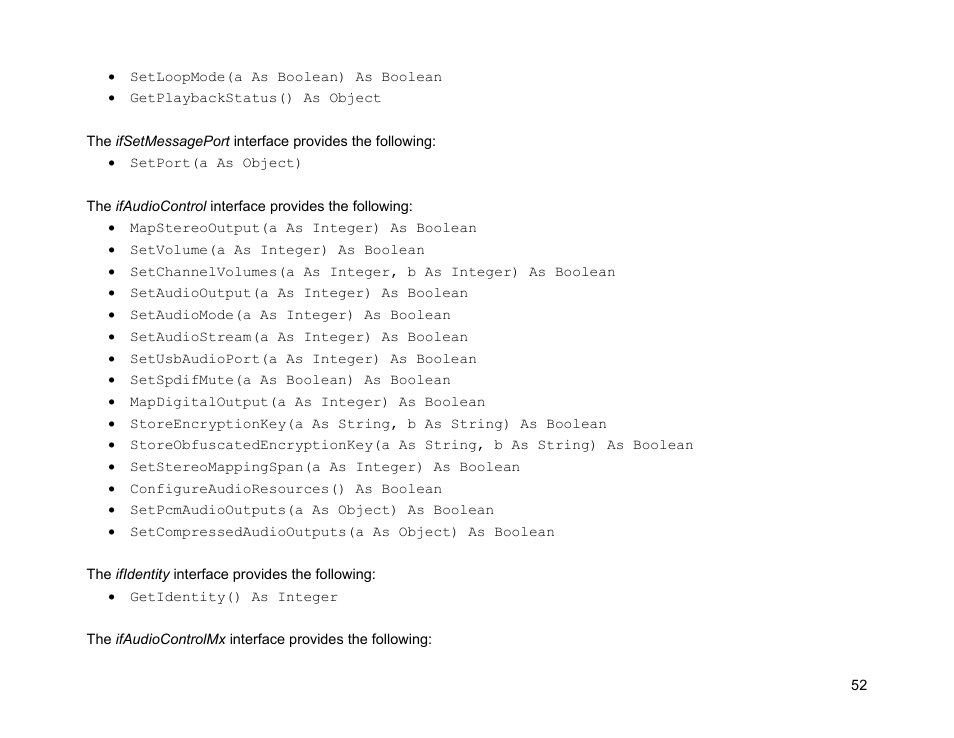Ifsetmessageport, Ifaudiocontrol, Fsetmessagepor | Ifaudiocontrolmx | BrightSign Object Reference Manual (FW 5.1) User Manual | Page 60 / 341