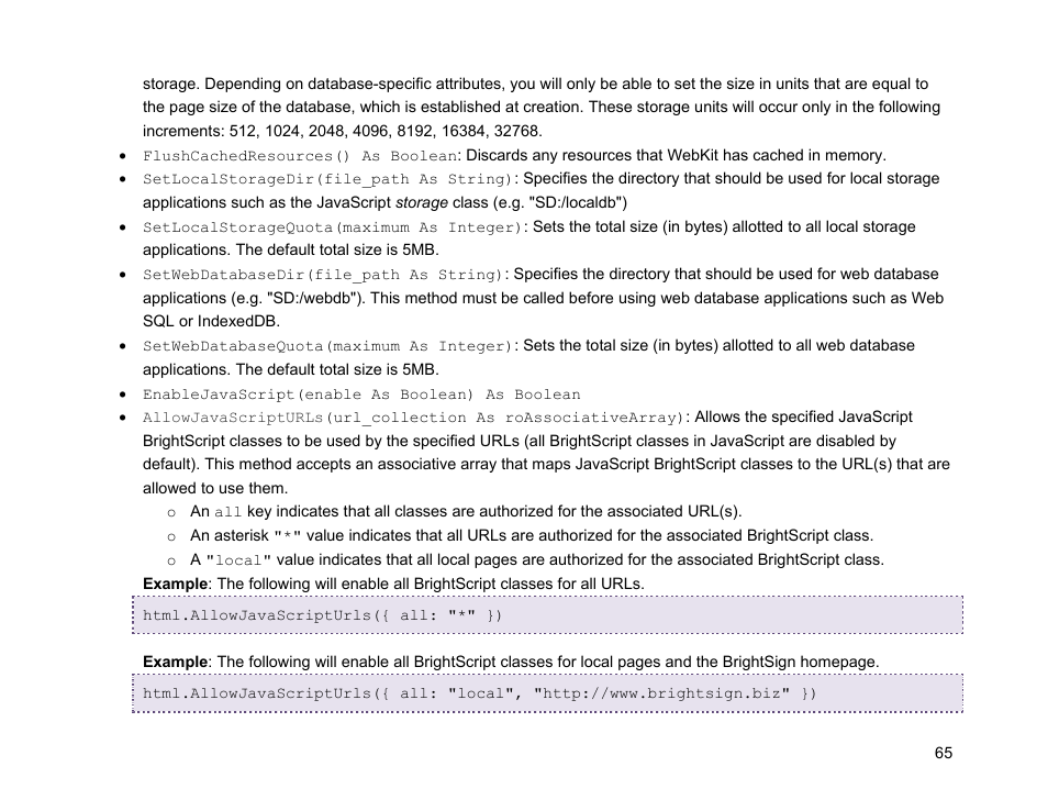 BrightSign Object Reference Manual (FW 5.1) User Manual | Page 73 / 341
