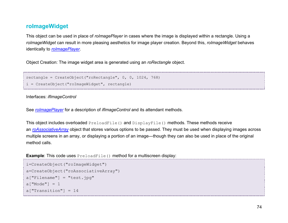 Roimagewidget | BrightSign Object Reference Manual (FW 5.1) User Manual | Page 82 / 341