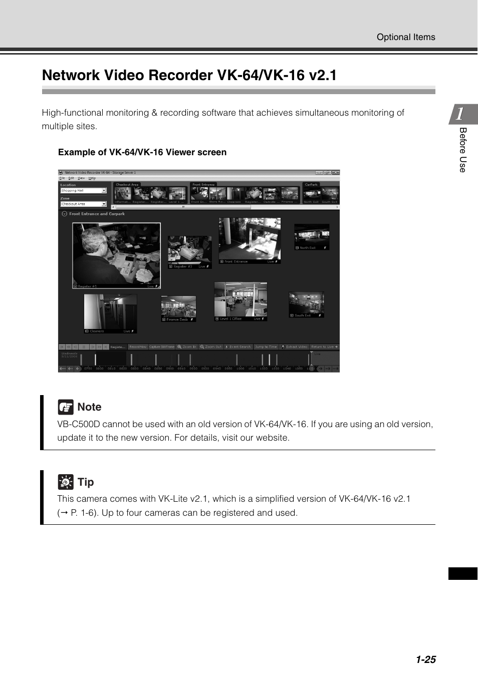 Network video recorder vk-64/vk-16 v2.1, Network video recorder vk-64/vk-16 v2.1 -25, L "network video recorder vk-64/vk-16 v2.1 | P. 1-25) | Canon VB-C500D User Manual | Page 41 / 80