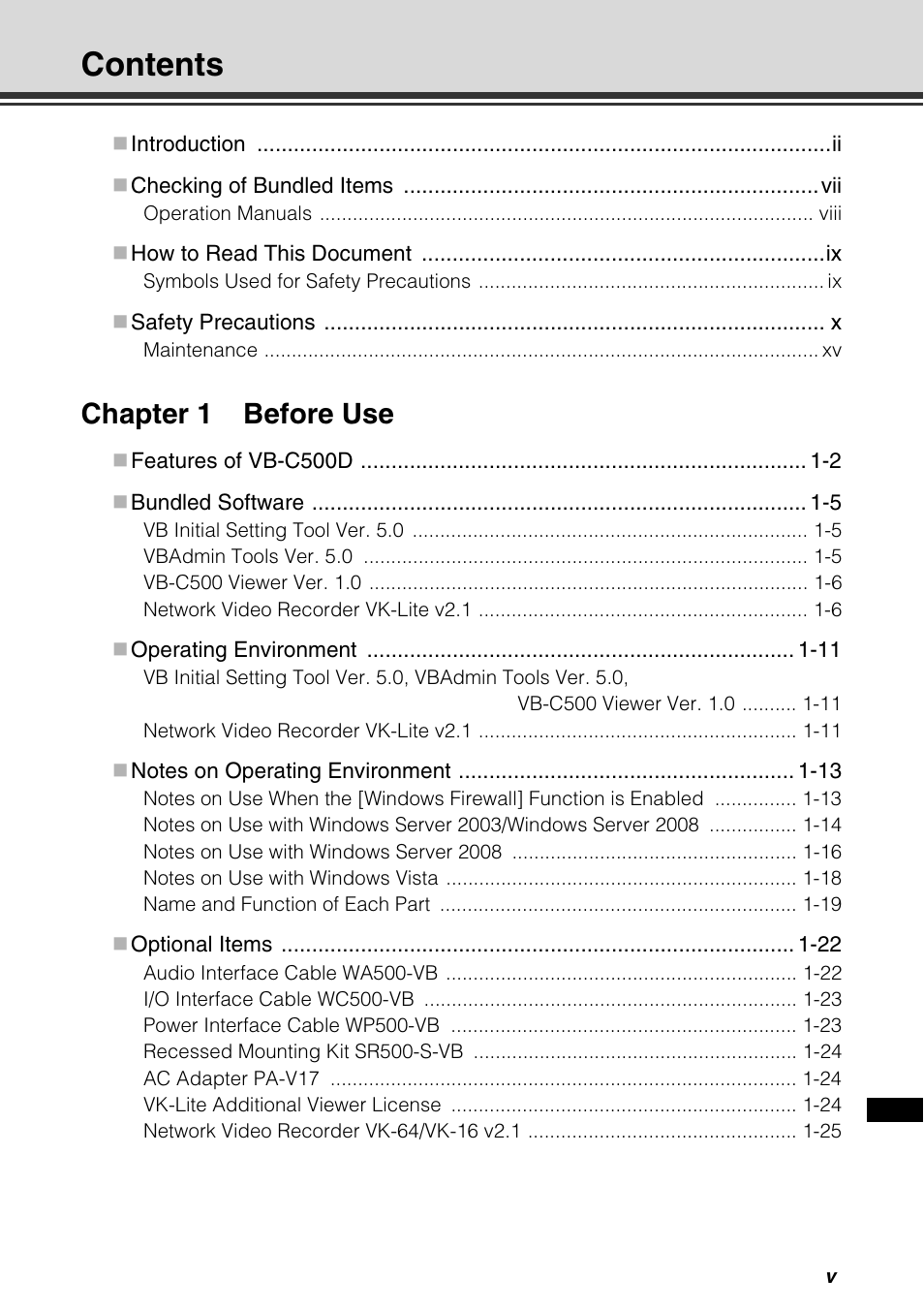 Canon VB-C500D User Manual | Page 5 / 80
