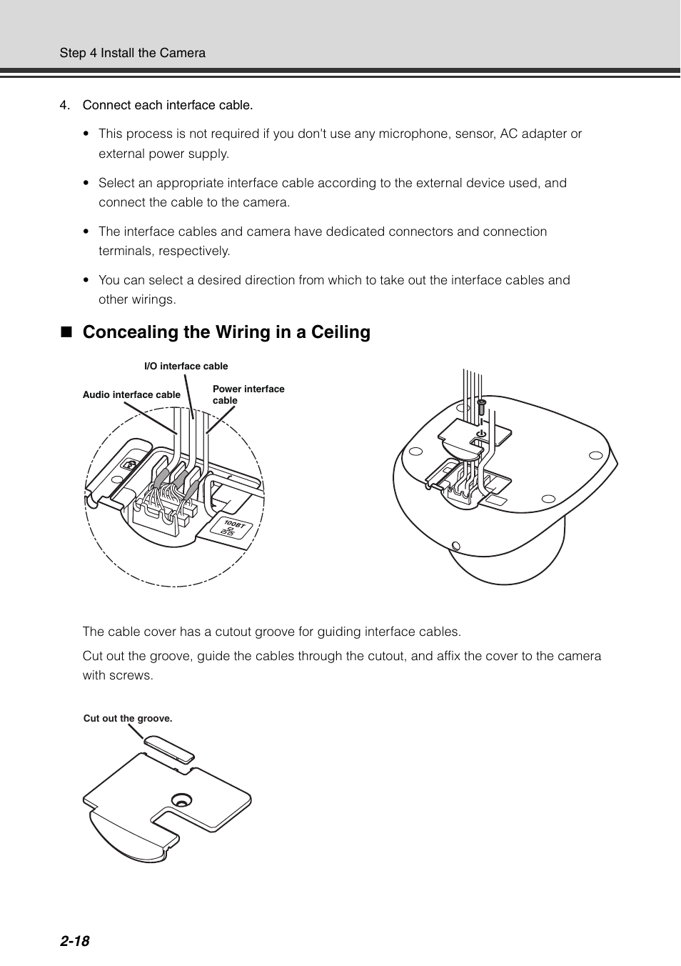 Concealing the wiring in a ceiling | Canon VB-C500D User Manual | Page 60 / 80