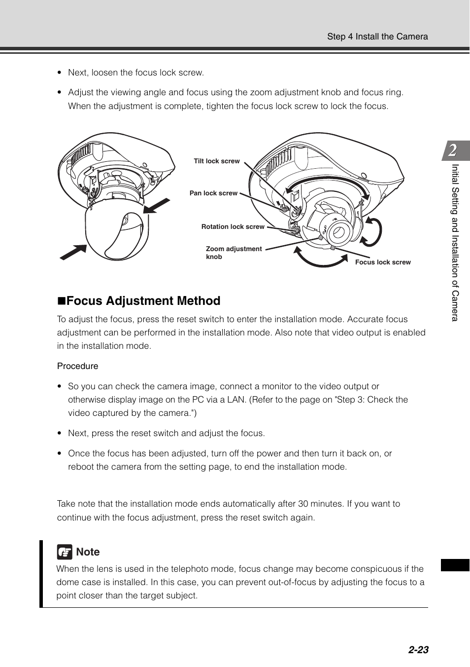 Focus adjustment method | Canon VB-C500D User Manual | Page 65 / 80