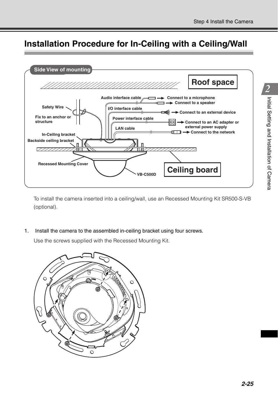 Roof space ceiling board | Canon VB-C500D User Manual | Page 67 / 80