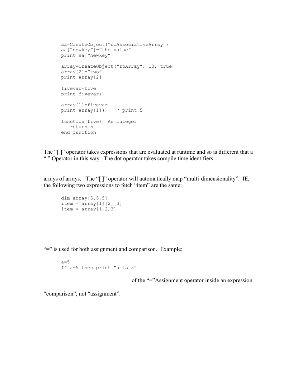 Operator | BrightSign BrightScript 2 Reference Guide User Manual | Page 13 / 59