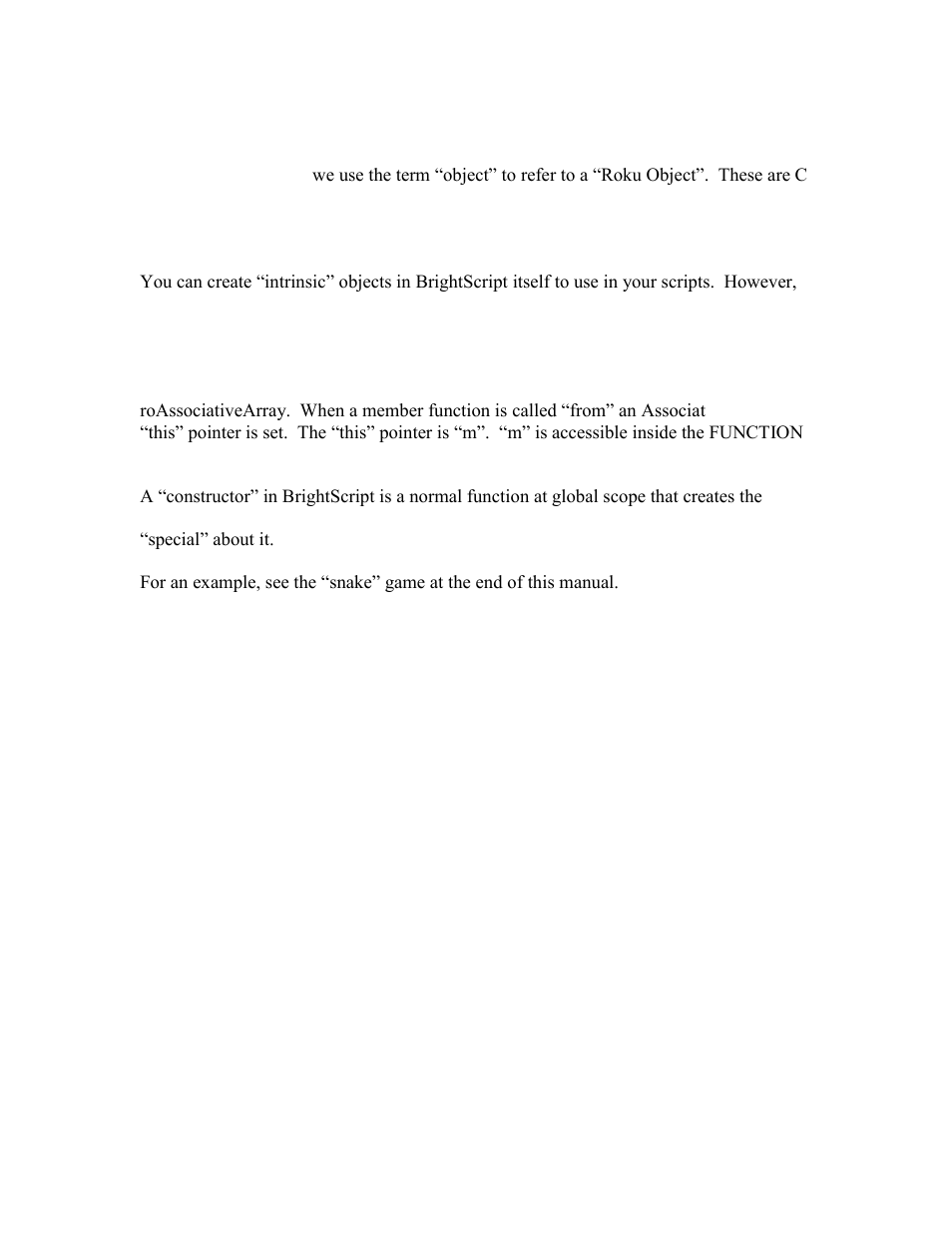 Creating and using intrinsic objects | BrightSign BrightScript 2 Reference Guide User Manual | Page 23 / 59