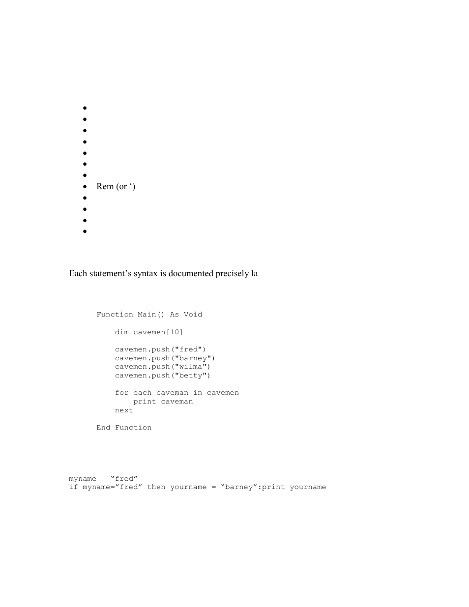 Statement summary | BrightSign BrightScript 2 Reference Guide User Manual | Page 6 / 59