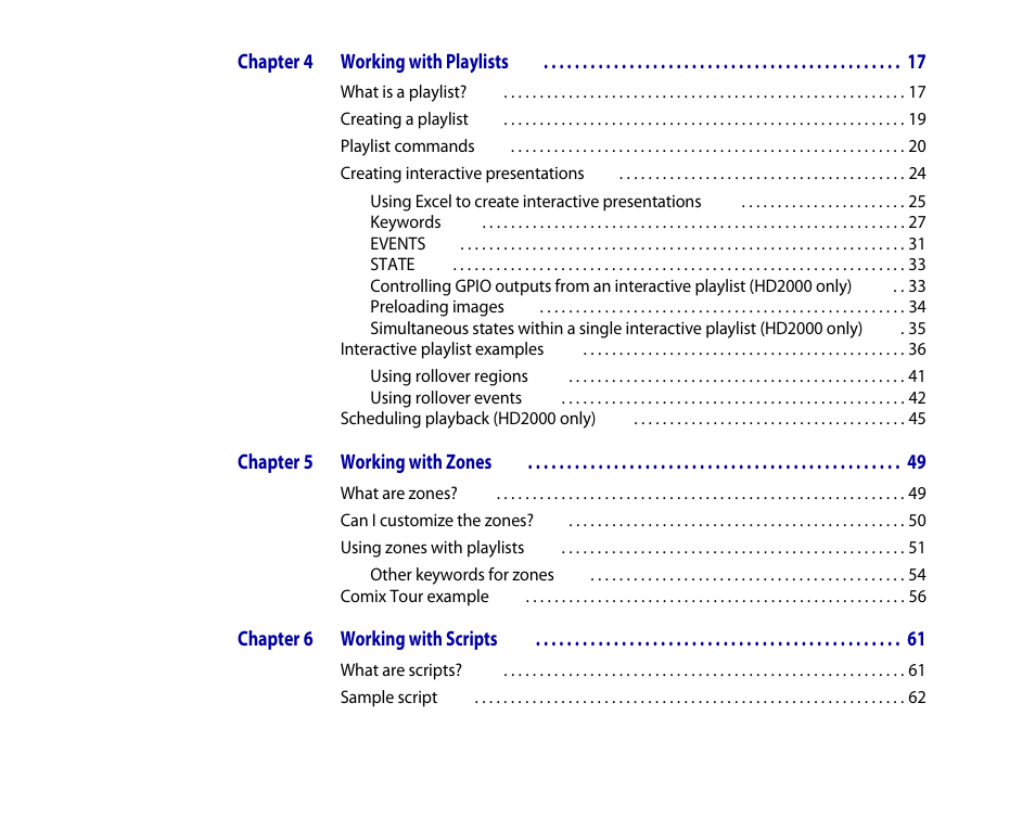 BrightSign HD2000 User Guide User Manual | Page 4 / 112