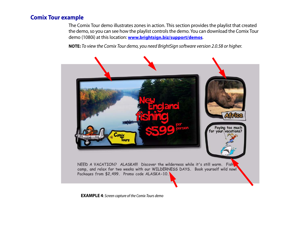 Comix tour example | BrightSign HD2000 User Guide User Manual | Page 62 / 112