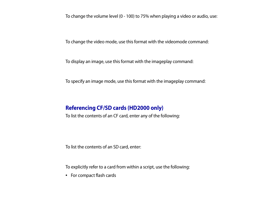 Referencing cf/sd cards (hd2000 only) | BrightSign HD2000 User Guide User Manual | Page 88 / 112