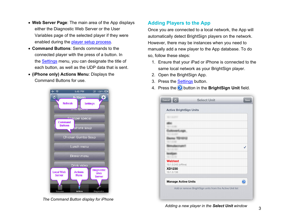 Adding players to the app | BrightSign App User Guide v. 1.0.1 User Manual | Page 5 / 14