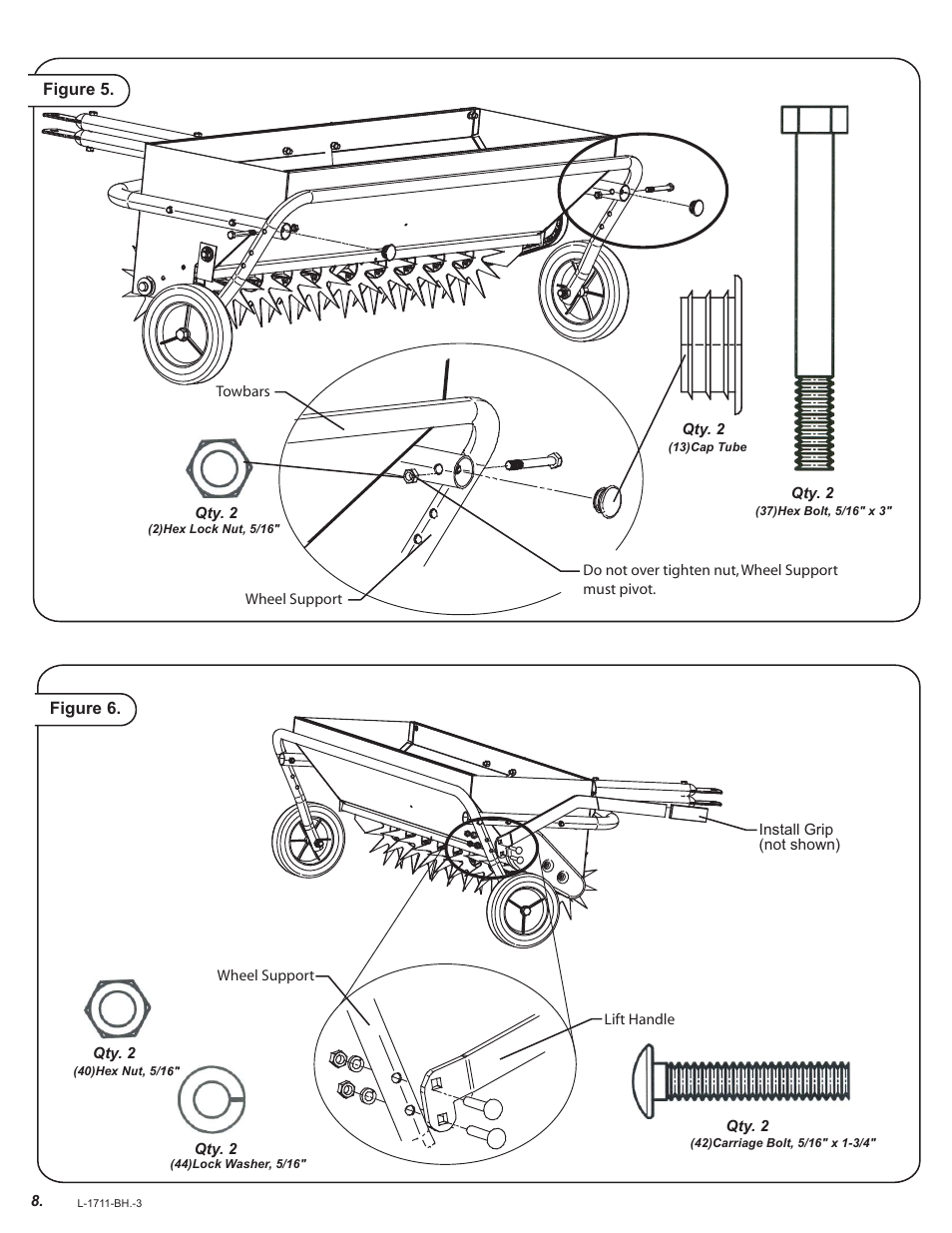 Figure 5, Figure 6 | Brinly AS-30 BH Aerator-Spreader User Manual | Page 8 / 11