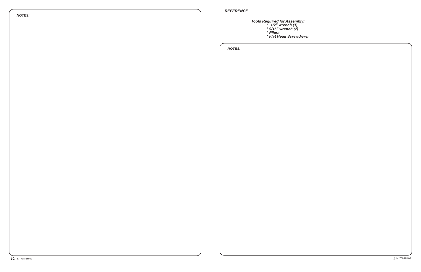 Tools required | Brinly PCT-10 ATV BH Cu. Ft. ATV Cart User Manual | Page 3 / 12